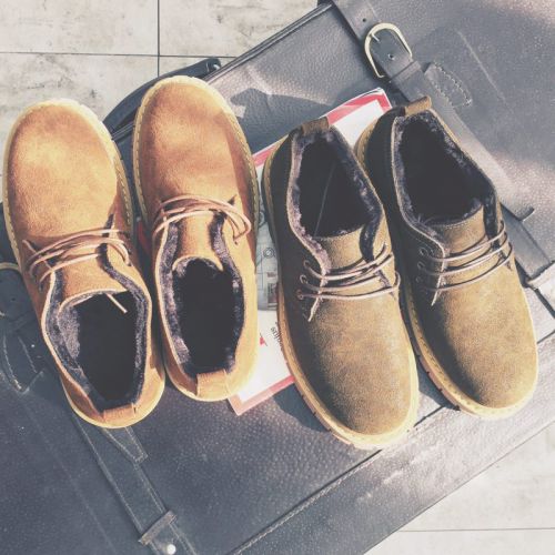 Boots - chaussures en de vache ronde pour hiver - semelle caoutchouc - Ref 956499