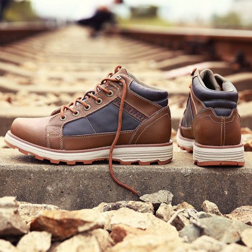 Boots - chaussures en plancher de cuir, En plus de de vache, VISMIX ronde pour hiver - Angleterre - semelle caoutchouc -