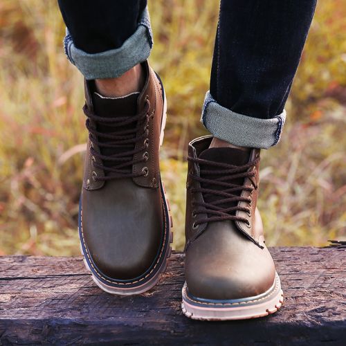 Boots - chaussures en plancher de cuir, En plus de de vache, VISMIX ronde pour printemps - Angleterre - semelle caoutcho