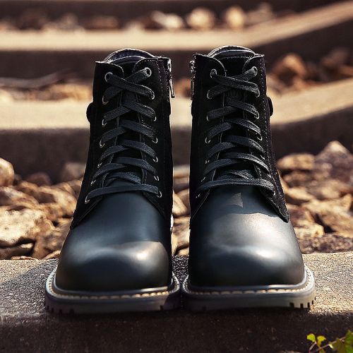 Boots - chaussures en plancher de cuir, En plus de de vache, VISMIX ronde pour hiver - loisir - semelle caoutchouc - Ref