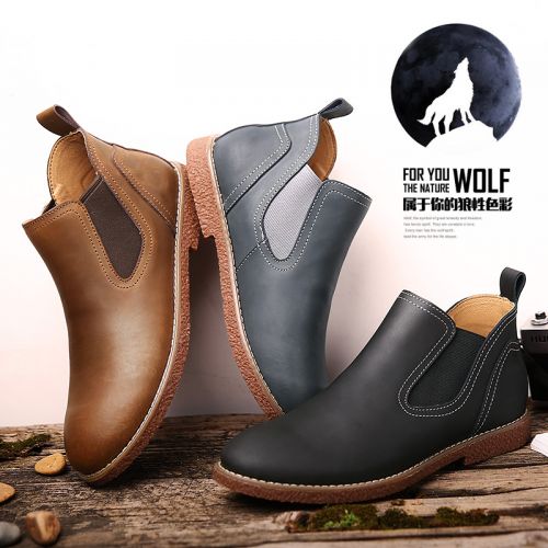 Boots - chaussures en plancher de cuir, En plus de de vache, VISMIX ronde - semelle caoutchouc - Ref 956520