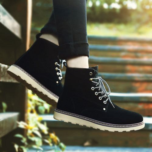 Boots - chaussures en PU ronde pour hiver - loisir - semelle caoutchouc - Ref 956529