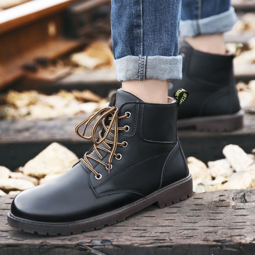 Boots - chaussures en PU ronde pour hiver - loisir - semelle caoutchouc - Ref 956538
