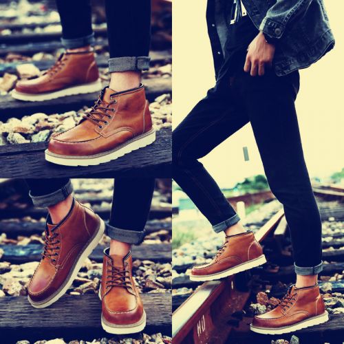 Boots - chaussures en PU ronde pour printemps - loisir - semelle caoutchouc - Ref 956542