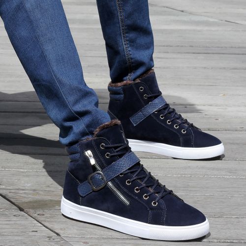 Boots - chaussures en Cuir spatial ronde pour printemps - loisir - semelle caoutchouc - Ref 956556