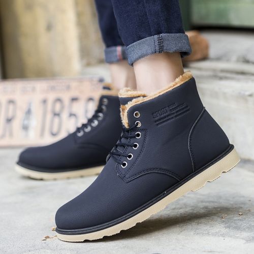Boots - chaussures en PU ronde pour hiver - loisir - semelle caoutchouc - Ref 956560