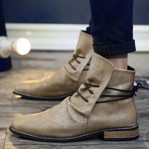 Boots - chaussures en PU pointu pour printemps - loisir - semelle caoutchouc - Ref 956563