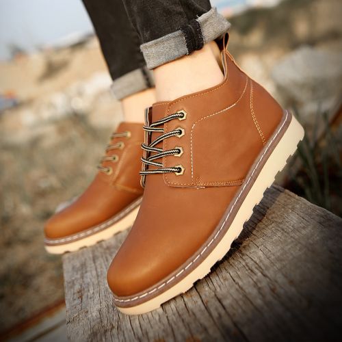 Boots - chaussures en PU ronde pour hiver - loisir - semelle caoutchouc - Ref 956575
