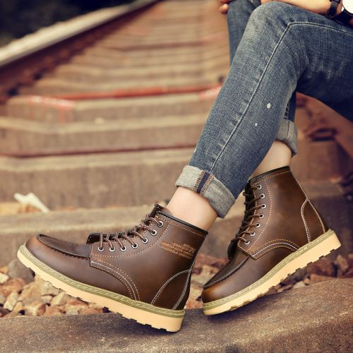 Boots - chaussures en PU ronde pour hiver - loisir - semelle caoutchouc - Ref 956576