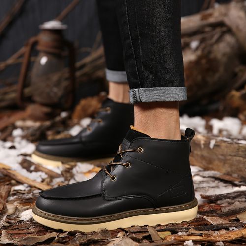 Boots - chaussures en PU ronde pour hiver - loisir - semelle caoutchouc - Ref 956579