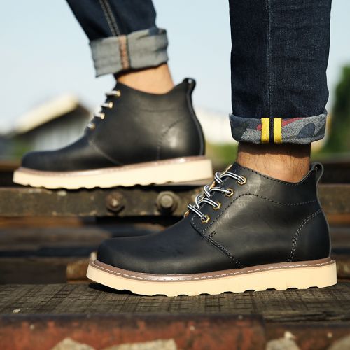 Boots - chaussures en PU ronde pour hiver - loisir - semelle caoutchouc - Ref 956580