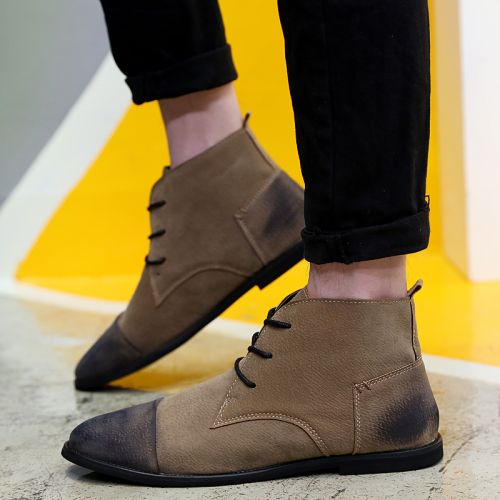 Boots - chaussures en PU pointu pour hiver - loisir - semelle caoutchouc - Ref 956583