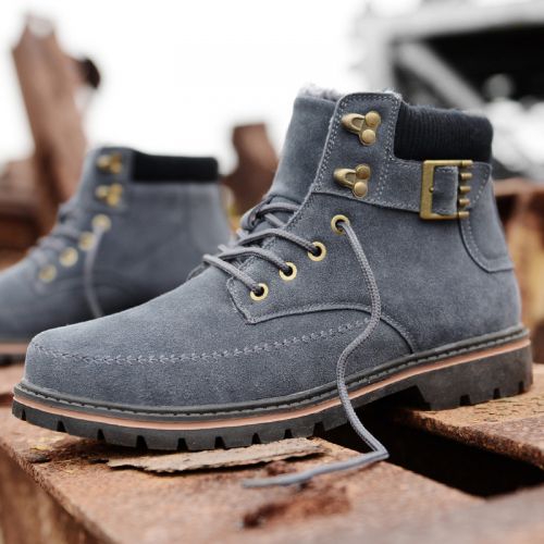 Boots - chaussures en plancher de cuir, En plus de de vache, SUROM ronde pour hiver - Angleterre - semelle TPR 