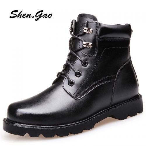 Boots - chaussures en Microfiber SHEN.GAO ronde pour hiver - loisir - semelle caoutchouc - Ref 956693