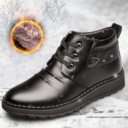 Boots - chaussures en Microfiber SHEN.GAO ronde pour hiver - loisir - semelle caoutchouc - Ref 956716