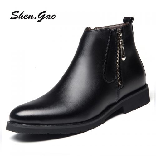 Boots - chaussures en Microfiber SHEN.GAO ronde pour hiver - loisir - semelle caoutchouc - Ref 956718