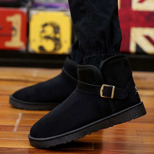 Boots - chaussures en Microfiber ronde pour hiver - loisir - semelle caoutchouc - Ref 956731