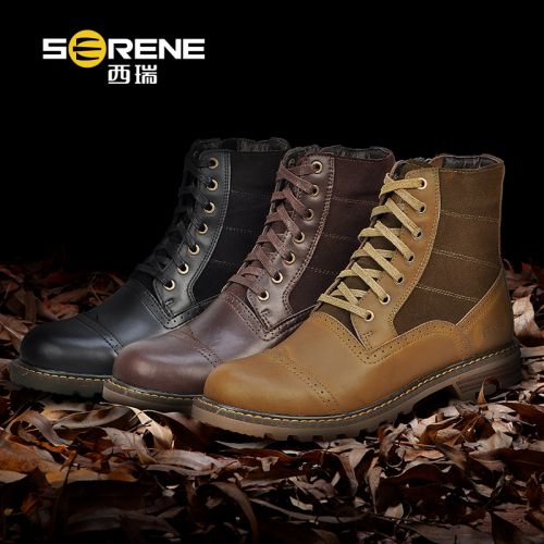 Boots - chaussures en plancher de cuir, En plus de de vache, SERENE ronde pour hiver - loisir - semelle caoutchouc - Ref