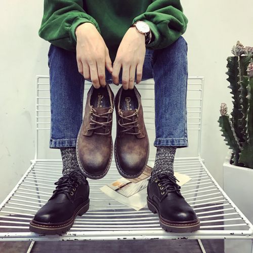 Boots - chaussures en PU ronde pour hiver - tendance des jeunes - semelle fond composite - Ref 956773