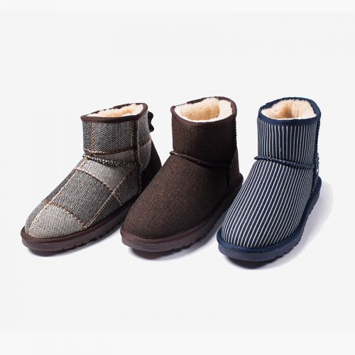 Boots - chaussures en Une variété de matériaux épissure ronde pour hiver - japonais - semelle mousse de caoutchouc - Ref 956782