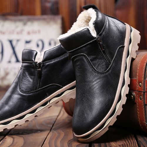 Boots - chaussures en PU VILLDACI ronde pour hiver - tendance des jeunes - Ref 956826