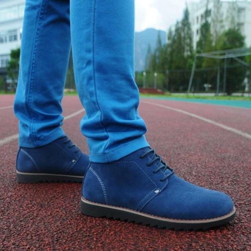 Boots - chaussures en de vache ronde pour hiver - loisir - semelle caoutchouc - Ref 956832