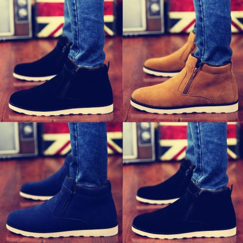 Boots - chaussures en Cuir spatial ronde pour hiver - tendance des jeunes - semelle plastique - Ref 956862
