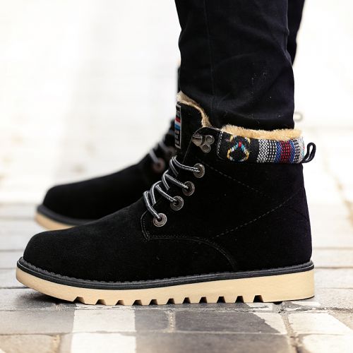 Boots - chaussures en Cuir spatial ronde pour hiver - Angleterre - semelle plastique - Ref 956863