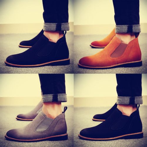 Boots - chaussures en Cuir spatial ronde pour printemps - tendance des jeunes - semelle caoutchouc - Ref 956867
