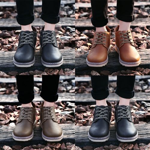 Boots - chaussures en Cuir spatial ronde pour printemps - tendance des jeunes - semelle caoutchouc - Ref 956870