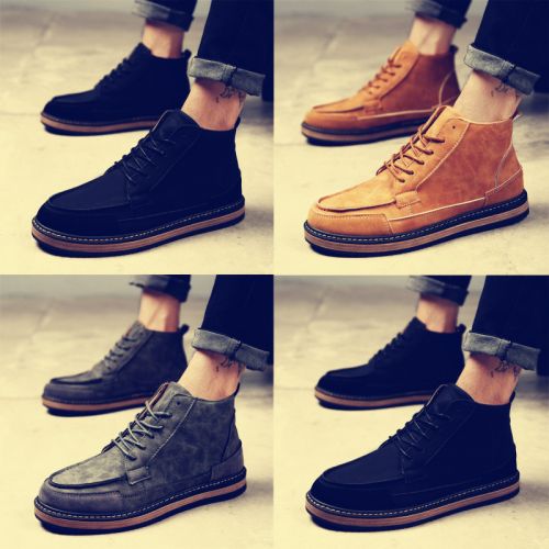 Boots - chaussures en Cuir spatial ronde pour hiver - tendance des jeunes - semelle caoutchouc - Ref 956872