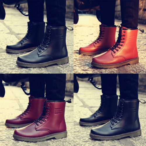 Boots - chaussures en Cuir spatial ronde pour printemps - tendance des jeunes - semelle caoutchouc - Ref 956874