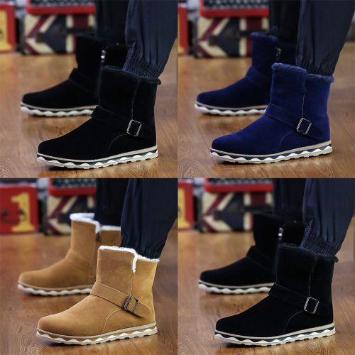 Boots - chaussures en Cuir spatial ronde pour hiver - tendance des jeunes - semelle caoutchouc - Ref 956878