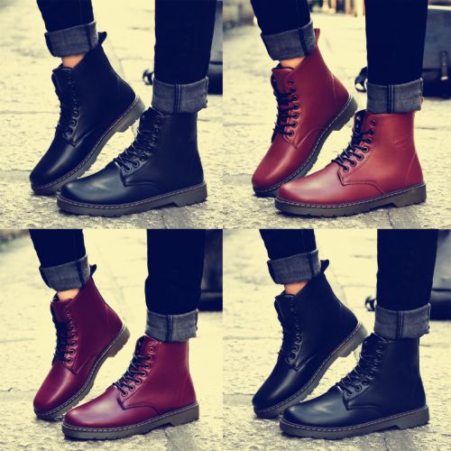 Boots - chaussures en Cuir spatial ronde pour printemps - tendance des jeunes - semelle caoutchouc - Ref 956884