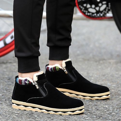Boots - chaussures en Cuir spatial ronde pour hiver - Angleterre - semelle caoutchouc - Ref 956889