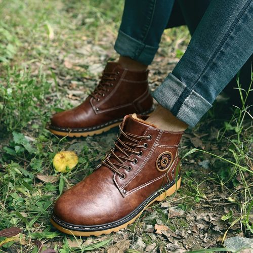Boots - chaussures en PU OKKO ronde pour hiver - loisir - semelle caoutchouc - Ref 956894