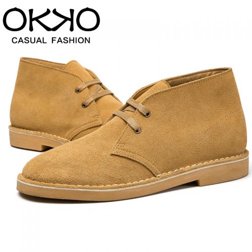Boots - chaussures en de vache OKKO ronde pour printemps - loisir - semelle caoutchouc - Ref 956899