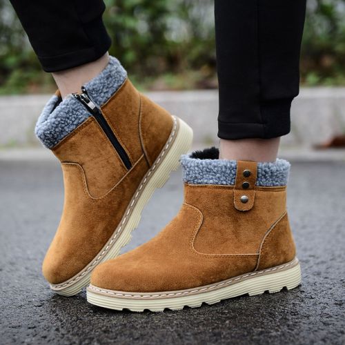 Boots - chaussures en PU ronde pour hiver - loisir - semelle caoutchouc - Ref 956910