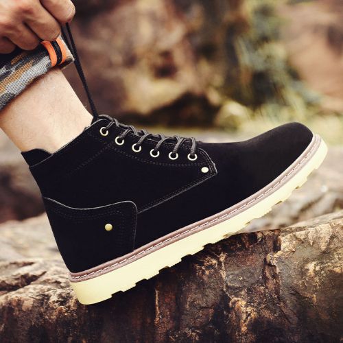 Boots - chaussures en PU ronde pour hiver - Angleterre - semelle caoutchouc - Ref 956912
