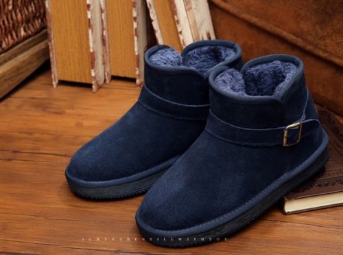 Boots - chaussures en cuir pour hiver - semelle caoutchouc - Ref 956917