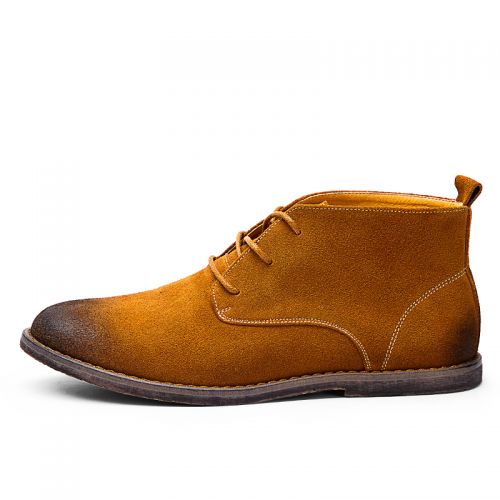 Boots - chaussures en de vache pointu pour printemps - Angleterre - semelle caoutchouc - Ref 956927