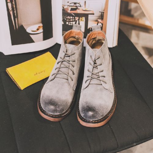 Boots - chaussures dont première couche de peau de porc ronde pour hiver - tendance des jeunes - semelle caoutchouc - Ref 95694