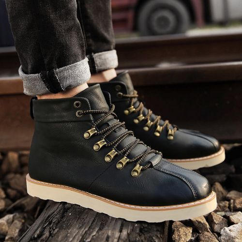 Boots - chaussures en PU FLOWLLORSS ronde pour hiver - loisir - semelle caoutchouc - Ref 956960