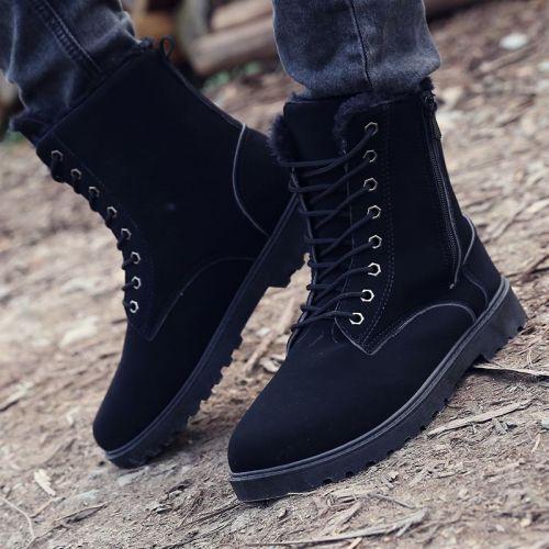 Boots - chaussures en PU ronde pour hiver - tendance des jeunes - semelle caoutchouc - Ref 956966