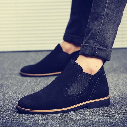 Boots - chaussures en PU ronde pour printemps - tendance des jeunes - semelle caoutchouc - Ref 956976