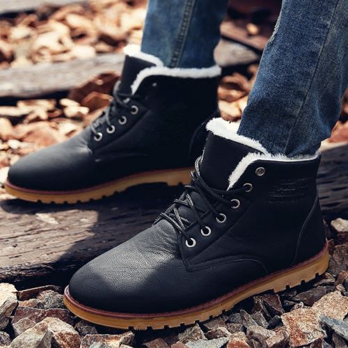 Boots - chaussures en PU ronde pour hiver - loisir - semelle caoutchouc - Ref 956980