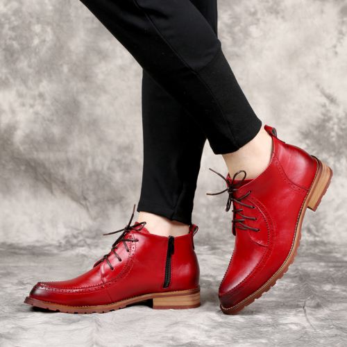 Boots - chaussures en Microfiber pointu pour hiver - tendance des jeunes - semelle caoutchouc - Ref 957067