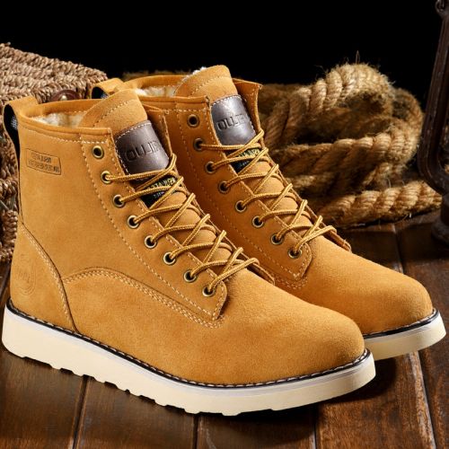 Boots - chaussures en de vache ronde pour hiver - Angleterre - semelle caoutchouc - Ref 957069