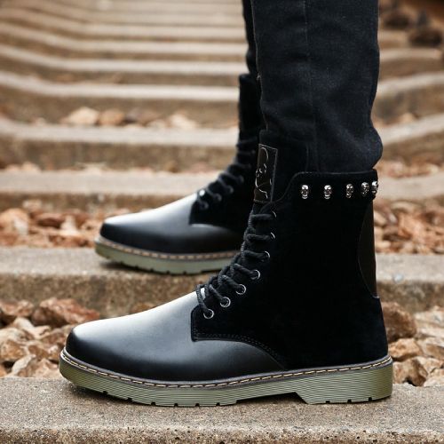 Boots - chaussures en BYTHENAME ronde pour hiver - tendance des jeunes - semelle caoutchouc - Ref 957126