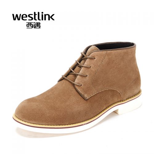 Boots - chaussures en de vache WESTLINK ronde pour hiver - loisir - semelle caoutchouc - Ref 957132